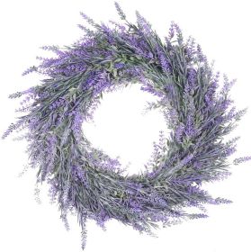 Artificial Wreath Door Trim Large Lavender Flocking Wreath Pendant Window Decoration Door Knocker