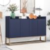 TREXM Modern Sideboard Elegant Buffet Cabinet with Large Storage Space for Dining Room, Entryway (Navy)