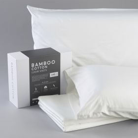 Bamboo Cotton Sheets Soft and Smooth with Viscose from Bamboo Ivory Full