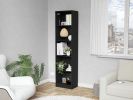 Sutton Slim Bookcase with Modern 5-Shelf Design