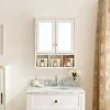 Bathroom Storage Cabinet, Medicine Cabinets for Bathroom with Mirror, 2 Doors 2 Adjustable Shelf + 3 Christmas Style Storage Basket