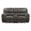 Plush Modern Design Living Room Power Reclining Loveseat Gray Microfiber Upholstery USB port Solid Wood Frame Furniture 1pc