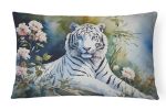 NEW Watercolor Wildlife Throw Pillow Throw Pillow for Indoor Couch Bed Outdoor Patio Washable, Tiger White 3001,12Hx16W