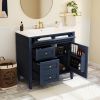 36'' Bathroom Vanity with Top Sink, Modern Bathroom Storage Cabinet with 2 Drawers and a Tip-out Drawer, Single Sink Bathroom Vanity