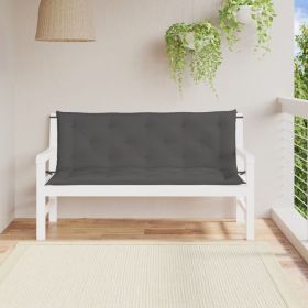 Garden Bench Cushions 2pcs Anthracite 59.1"x19.7"x2.8" Oxford Fabric