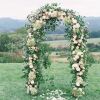 78"H x 45"W Metal Garden Arch Trellis; Adjustable Arbor Trellis for Garden Climbing Plants Support or Wedding Decor