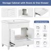 30" Bathroom Vanity with Sink, Bathroom Cabinet with Two Doors and One Drawer, White (OLD SKU: JL000005AAK-1)