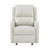 Faux Leather Upholstery Glider Reclining Chair 1pc Living Room Furniture Comfort Seating Gentle Motion