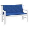 Garden Bench Cushions 2pcs Blue 47.2"x19.7"x2.8" Oxford Fabric