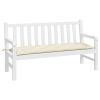 Garden Bench Cushion Cream White 59.1"x19.7"x2.8" Oxford Fabric