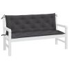 Garden Bench Cushions 2pcs Anthracite 59.1"x19.7"x2.8" Oxford Fabric