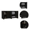 120 Wall Cabinet; Four Doors; Two Cabinets; Two Shelves -Black