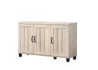 Corby 45" Dusty Gray Oak Finish 3-Door Shoe Cabinet