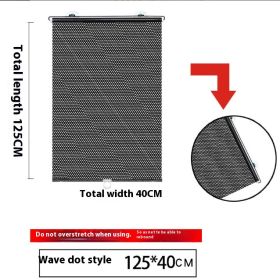 Household Window Sun Protection Punch-free Shading Balcony Shutter (Option: 40x125cm-Black dots)