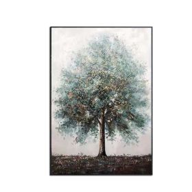 High Quality Abstract Trees Oil Painting Abstract Landscape Trees Oil Paintings On Canvas Handmade Beautiful Colors For Living Room No Frame (size: 60x90cm)