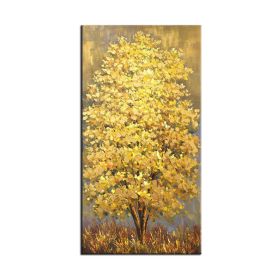 Palette Knife Money Tree 100% Hand Painted Modern Abstract Oil Painting on Canvas Wall Art for Living Room Home Decor No Frame (size: 150x220cm)