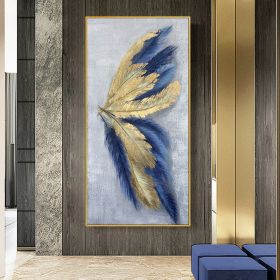 Best 100% Hand Painted Abstract Silver Gold Butterfly Oil Painting Canvas Art Modern Artwork Wall Art Picture Living Room Bedroom (size: 80x160cm)