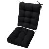 Rocking Chair Cushion 2 Pieces Back Seat Sets with Non-Slip Ties Polyester Fiber Filling Comfortable for Indoor Home Office Car