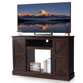 Vintage Home Living Room Wooden TV Cabinet (Colour: FTTS0379coffee)