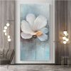 White flower thick large size square picture oil canvas painting abstract sitting room dining-room wall no framework