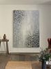 Hand Painted Abstract Oil Painting White Texture On Canvas Abstract Wall Art Picture Living Room Bedroom Wall Decor Unframed