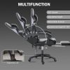 Ergonomic Gaming Chair for Adults, Comfortable Computer Chair for Heavy People, Adjustable Height Office Desk Chair with Wheels