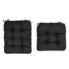 Rocking Chair Cushion 2 Pieces Back Seat Sets with Non-Slip Ties Polyester Fiber Filling Comfortable for Indoor Home Office Car